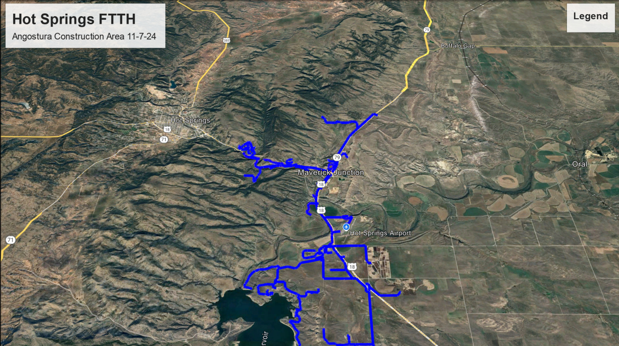 Hot Springs FTTH Angostura Construction Area 11-7-24.png